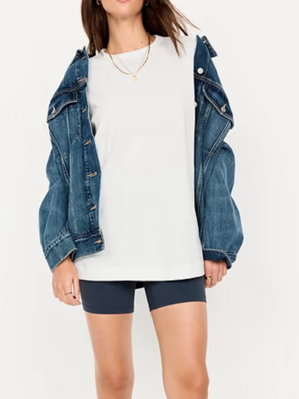 Old Navy Oversized Everywear Tunic T-Shirt White XXL